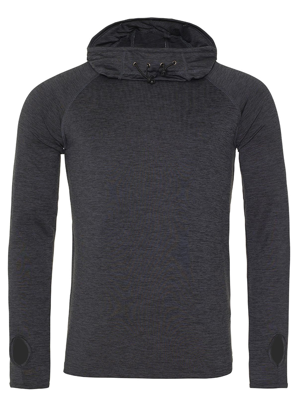 MAGLIA SPORTIVA MENS COOL COWL NECK TOP - AWDIS JUST COOLNero Melange Ardesia