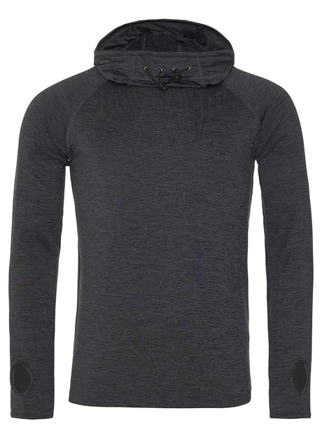 MAGLIA SPORTIVA MENS COOL COWL NECK TOP - AWDIS JUST COOLNero Melange Ardesia