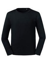 T-SHIRT PURE ORGANIC T UOMO MANICA LUNGA - RUSSELL EUROPENero