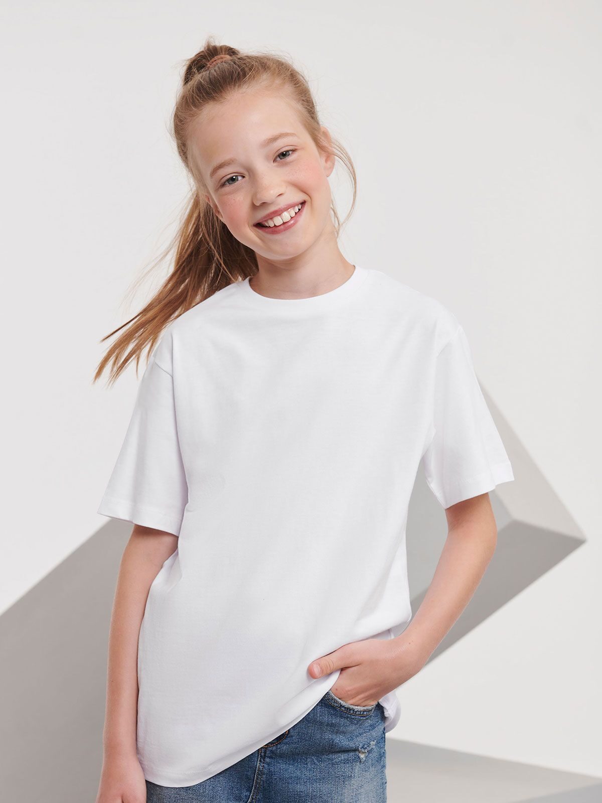 T-SHIRT PURE ORGANIC T BAMBINO - RUSSELL EUROPE fronte