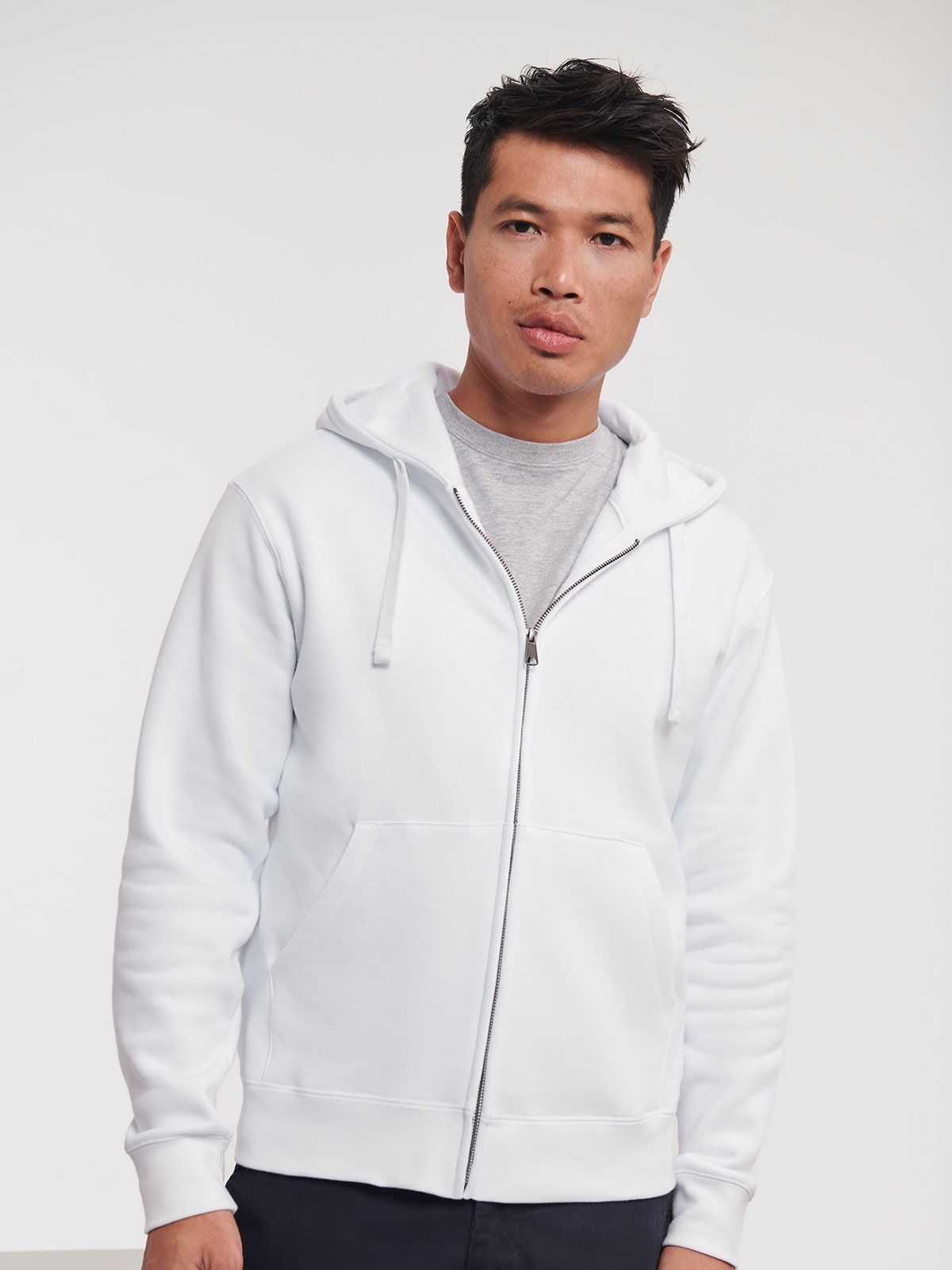 FELPA AUTHENTIC CON ZIP E CAPPUCCIO UOMO - RUSSELL EUROPE fronte