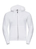 FELPA AUTHENTIC CON ZIP E CAPPUCCIO UOMO - RUSSELL EUROPEBianco