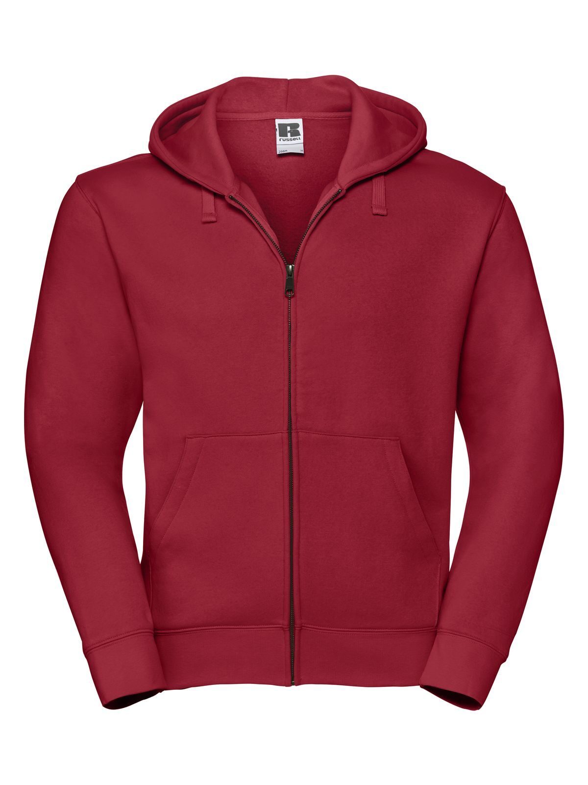 FELPA AUTHENTIC CON ZIP E CAPPUCCIO UOMO - RUSSELL EUROPERosso Classico