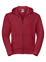 FELPA AUTHENTIC CON ZIP E CAPPUCCIO UOMO - RUSSELL EUROPERosso Classico