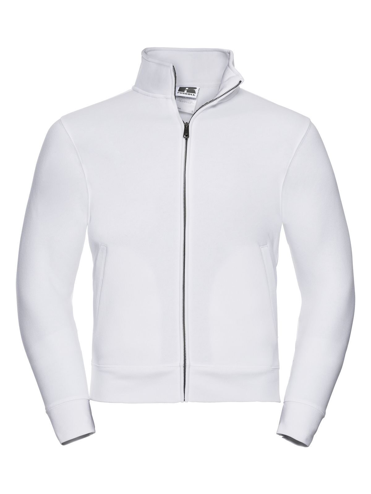 FELPA AUTHENTIC CON ZIP UOMO - RUSSELL EUROPEBianco