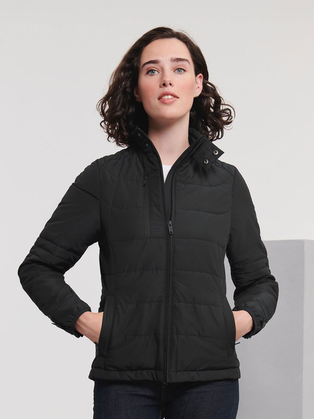 GIACCA CON CAPPUCCIO NANO DONNA ATTILLATO - RUSSELL EUROPE laterale