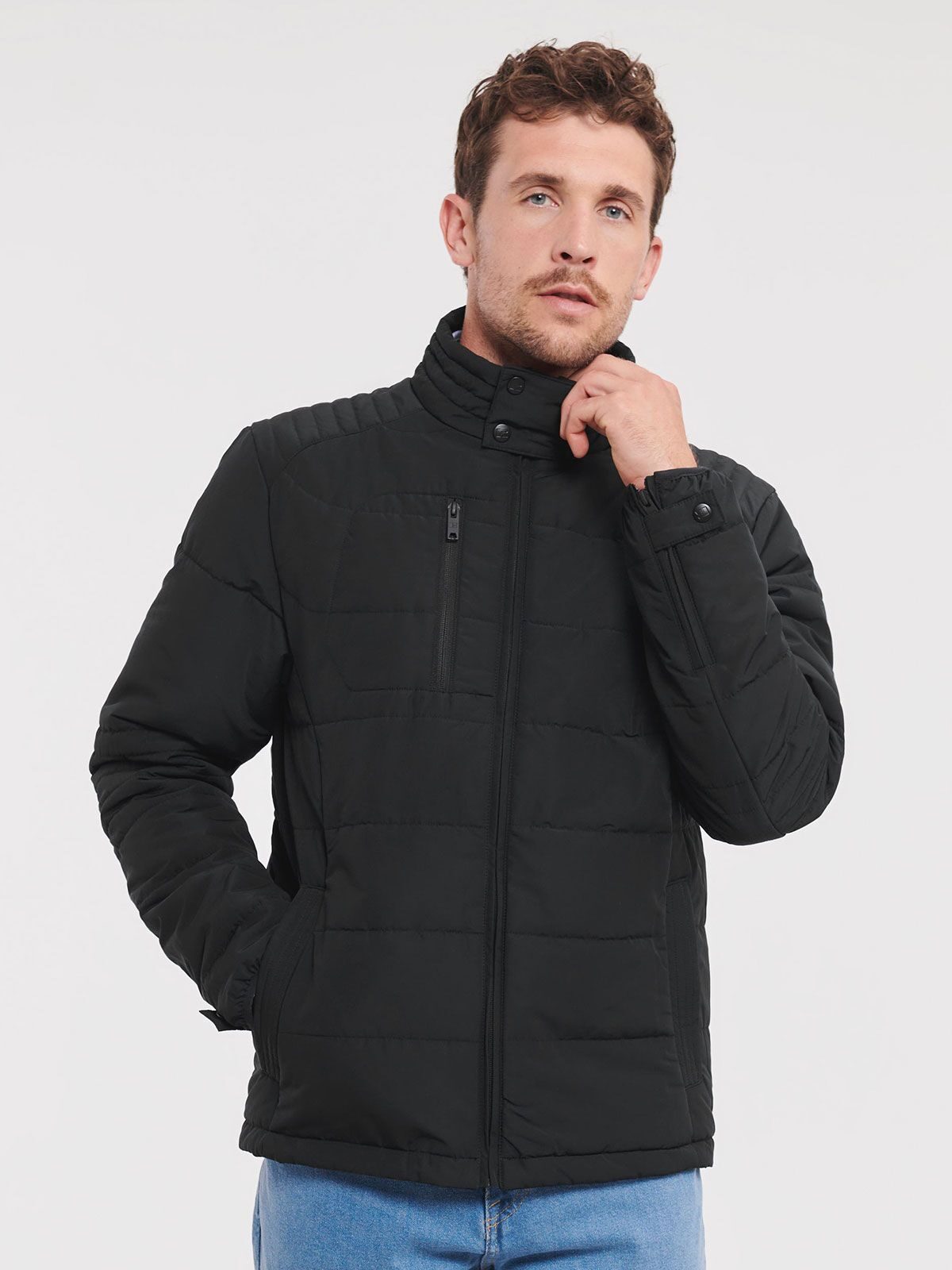GIACCA CON CAPPUCCIO NANO UOMO ATTILLATO - RUSSELL EUROPE fronte