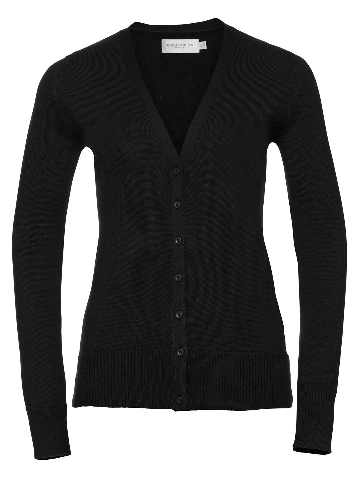 CARDIGAN CON SCOLLO A V DONNA - RUSSELL EUROPENero