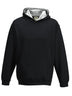 FELPA CON CAPPUCCIO KIDS VARSITY HOODIE - AWDIS JUST HOODSNero Jet-Grigio Melange