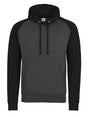 FELPA CON CAPPUCCIO BASEBALL HOODIE - AWDIS JUST HOODSCarbone-Nero Jet