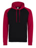 FELPA CON CAPPUCCIO BASEBALL HOODIE - AWDIS JUST HOODSNero Jet-Rosso Fuoco