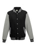 FELPA VARSITY JACKET - AWDIS JUST HOODSNero Jet-Grigio Melange