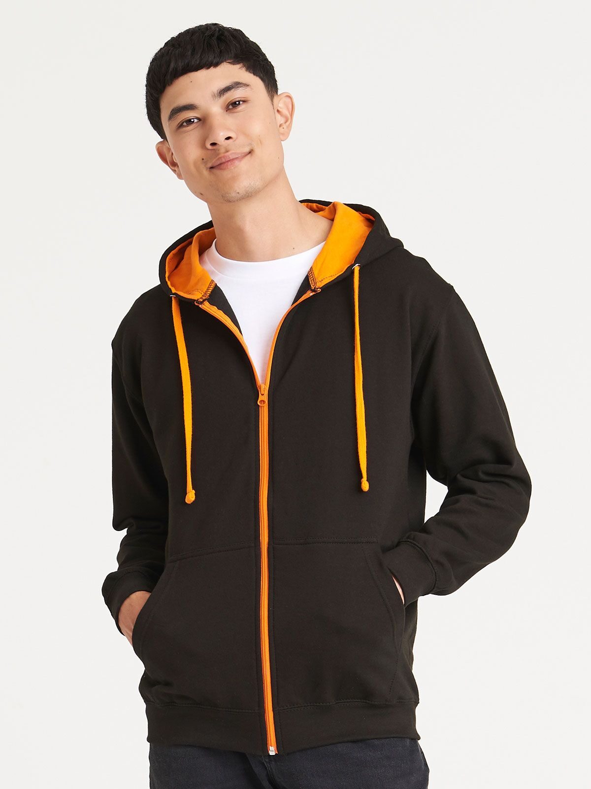 FELPA CON CAPPUCCIO VARSITY ZOODIE - AWDIS JUST HOODS fronte