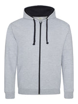 FELPA CON CAPPUCCIO VARSITY ZOODIE - AWDIS JUST HOODSGrigio MelangeBlu Navy Francese