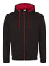 FELPA CON CAPPUCCIO VARSITY ZOODIE - AWDIS JUST HOODSNero Jet-Rosso Fuoco