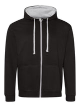 FELPA CON CAPPUCCIO VARSITY ZOODIE - AWDIS JUST HOODSNero Jet-Grigio Melange
