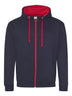 FELPA CON CAPPUCCIO VARSITY ZOODIE - AWDIS JUST HOODSBlu Navy Francese-Rosso Fuoco