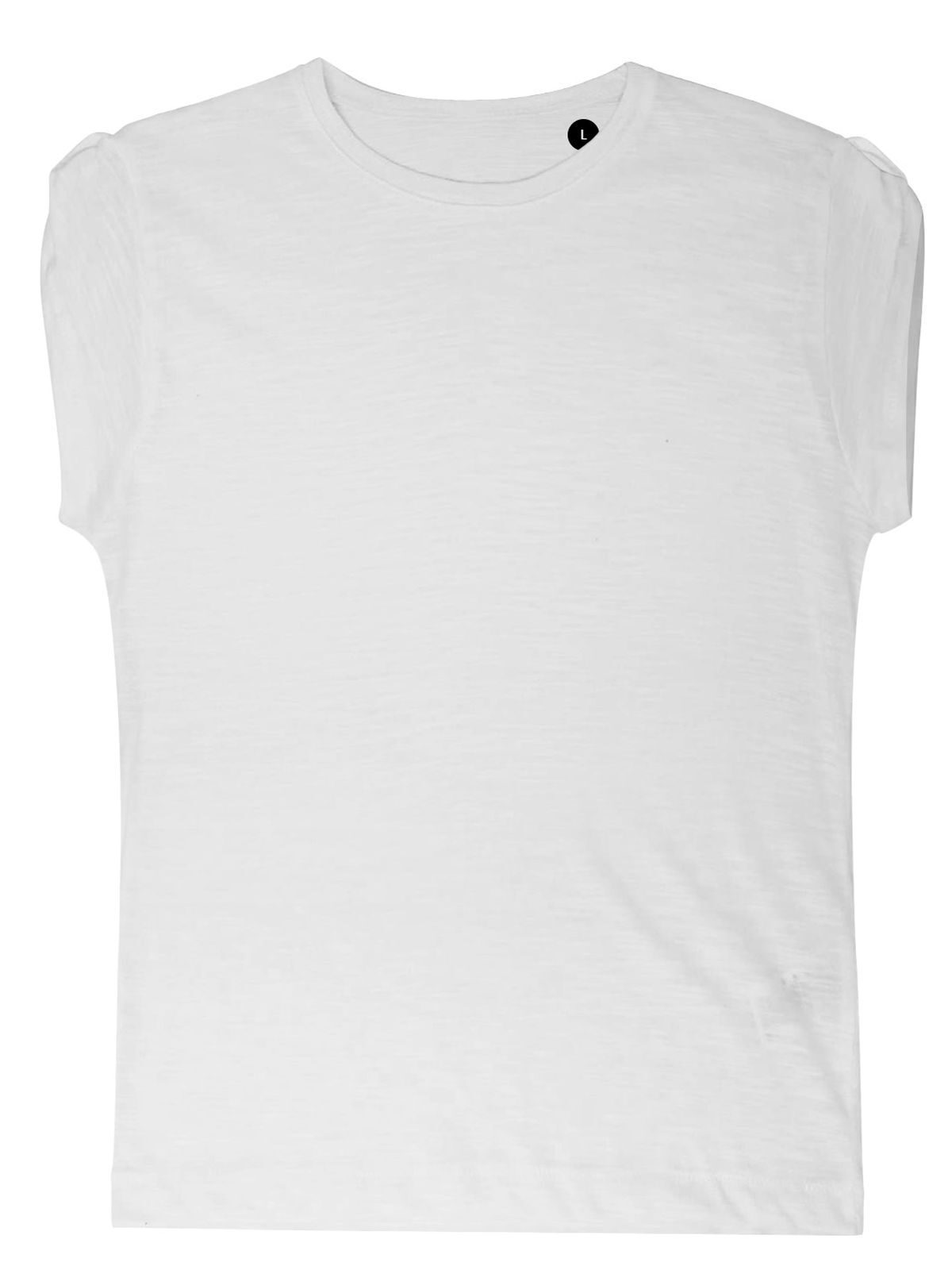 T-SHIRT SLUB BAMBINA - BSBianco