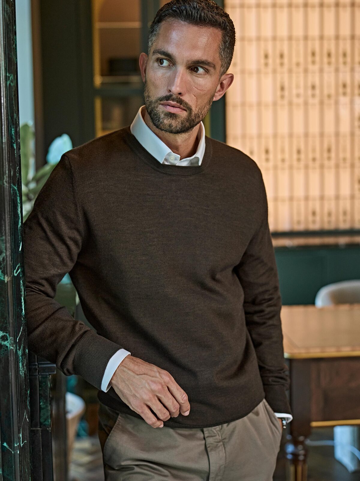 Maglione Uomo Girocollo in Misto Lana | Tee Jays