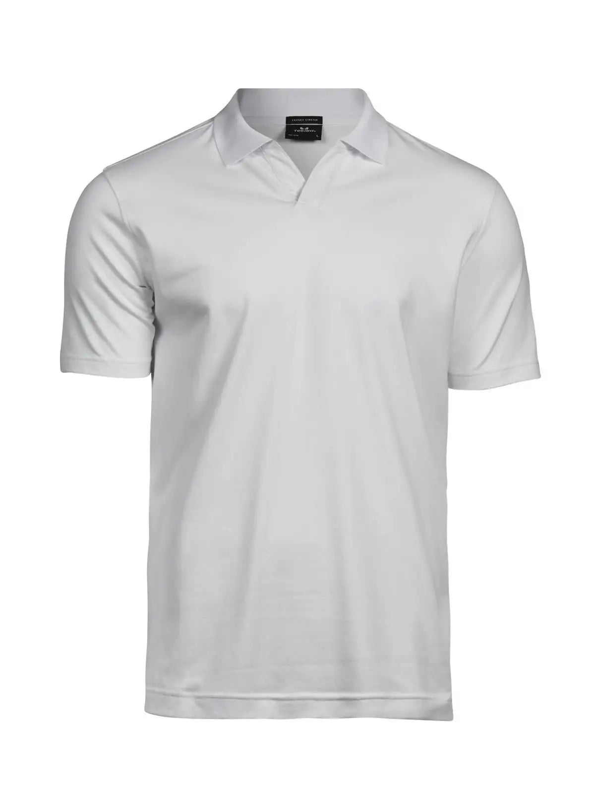 Luxury Stretch V-Neck Polo Uomo | Tee Jays - Bianco