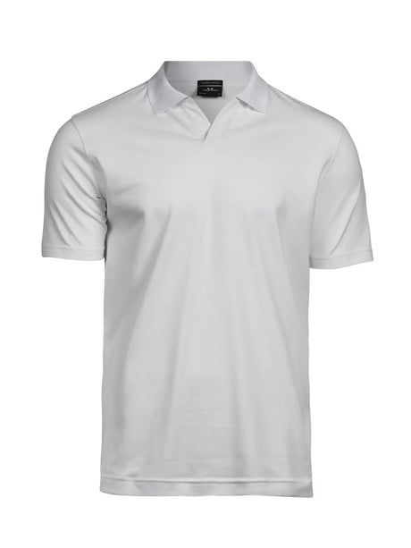 Luxury Stretch V-Neck Polo Uomo | Tee Jays - Bianco