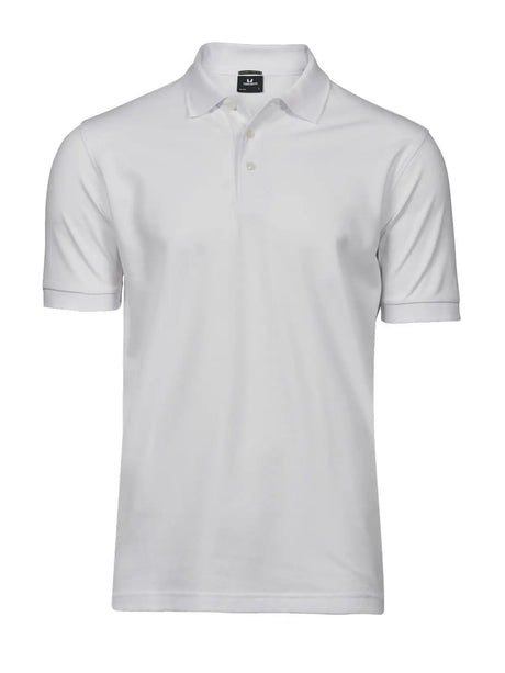 Polo Luxury Stretch Uomo in Piqué - Bianco - Tee Jays