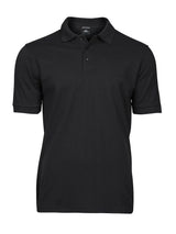 Polo Luxury Stretch Uomo in Piqué - Nero - Tee Jays