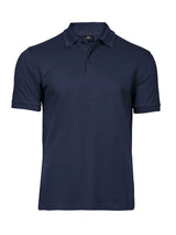 Polo Luxury Stretch Uomo in Piqué - Blu - Tee Jays