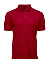 Polo Luxury Stretch Uomo in Piqué - Rosso - Tee Jays