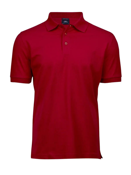 Polo Luxury Stretch Uomo in Piqué - Rosso - Tee Jays