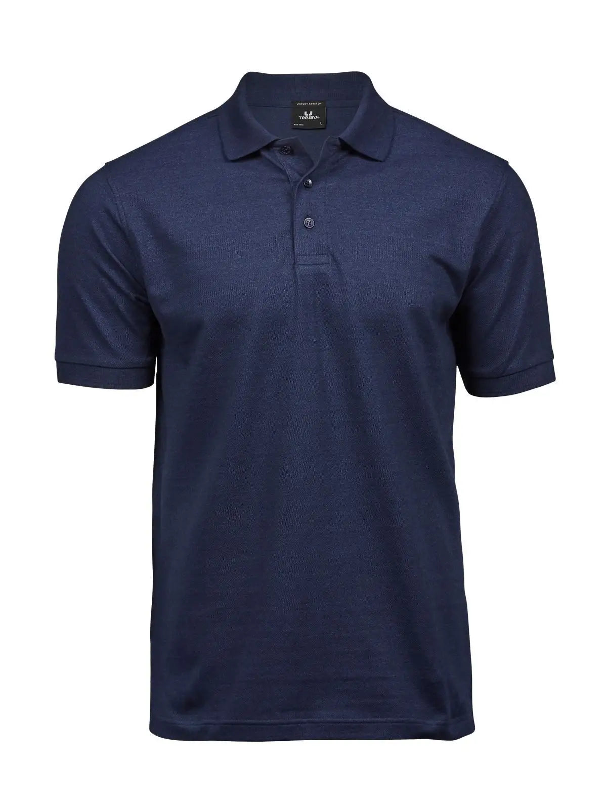 Polo Luxury Stretch Uomo in Piqué - Blu - Tee Jays