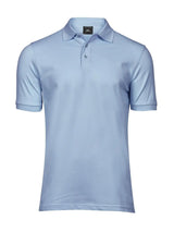 Polo Luxury Stretch Uomo in Piqué - Blu - Tee Jays