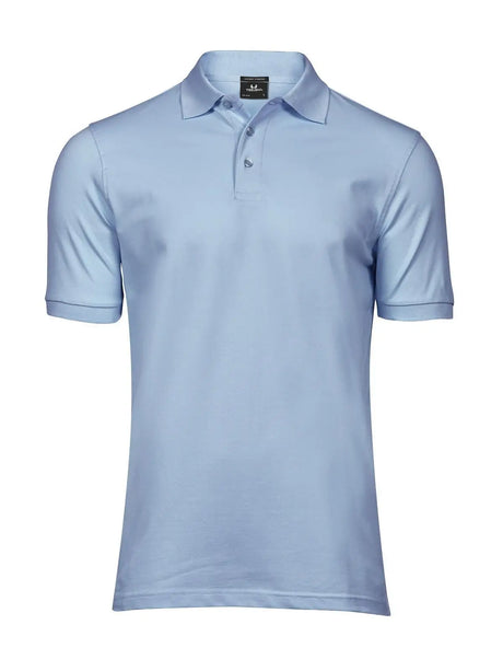 Polo Luxury Stretch Uomo in Piqué - Blu - Tee Jays