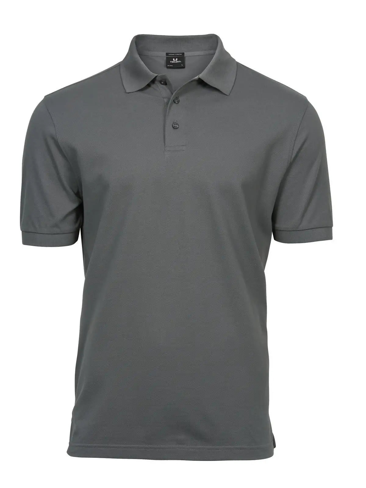Polo Luxury Stretch Uomo in Piqué - Grigio - Tee Jays
