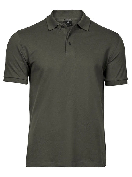 Polo Luxury Stretch Uomo in Piqué - Verde - Tee Jays
