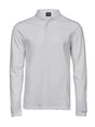 Luxury Stretch Long Sleeve Polo Uomo – Piqué | Tee Jays - Bianco