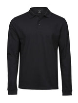 Luxury Stretch Long Sleeve Polo Uomo – Piqué | Tee Jays - Nero