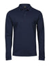 Luxury Stretch Long Sleeve Polo Uomo – Piqué | Tee Jays - Blu