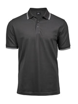 Luxury Stripe Stretch Polo Uomo – Piqué | Tee Jays - Dark grey/White