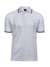 Luxury Stripe Stretch Polo Uomo – Piqué | Tee Jays - White/Navy