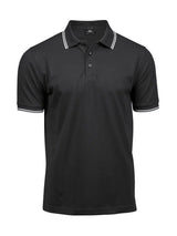 Luxury Stripe Stretch Polo Uomo – Piqué | Tee Jays - Black/White