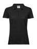 Women Luxury Stretch V Polo Donna – Scollo a V | Tee Jays - Nero