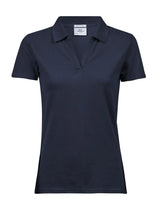 Women Luxury Stretch V Polo Donna – Scollo a V | Tee Jays - Blu