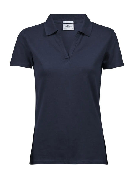 Women Luxury Stretch V Polo Donna – Scollo a V | Tee Jays - Blu