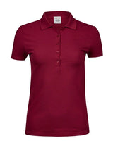 Ladiess Luxury Stretch Polo Donna | Tee Jays - Deep Red