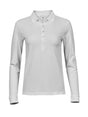 Ladies Luxury Stretch Long Sleeve Polo Donna – Piqué | Tee Jays - Bianco