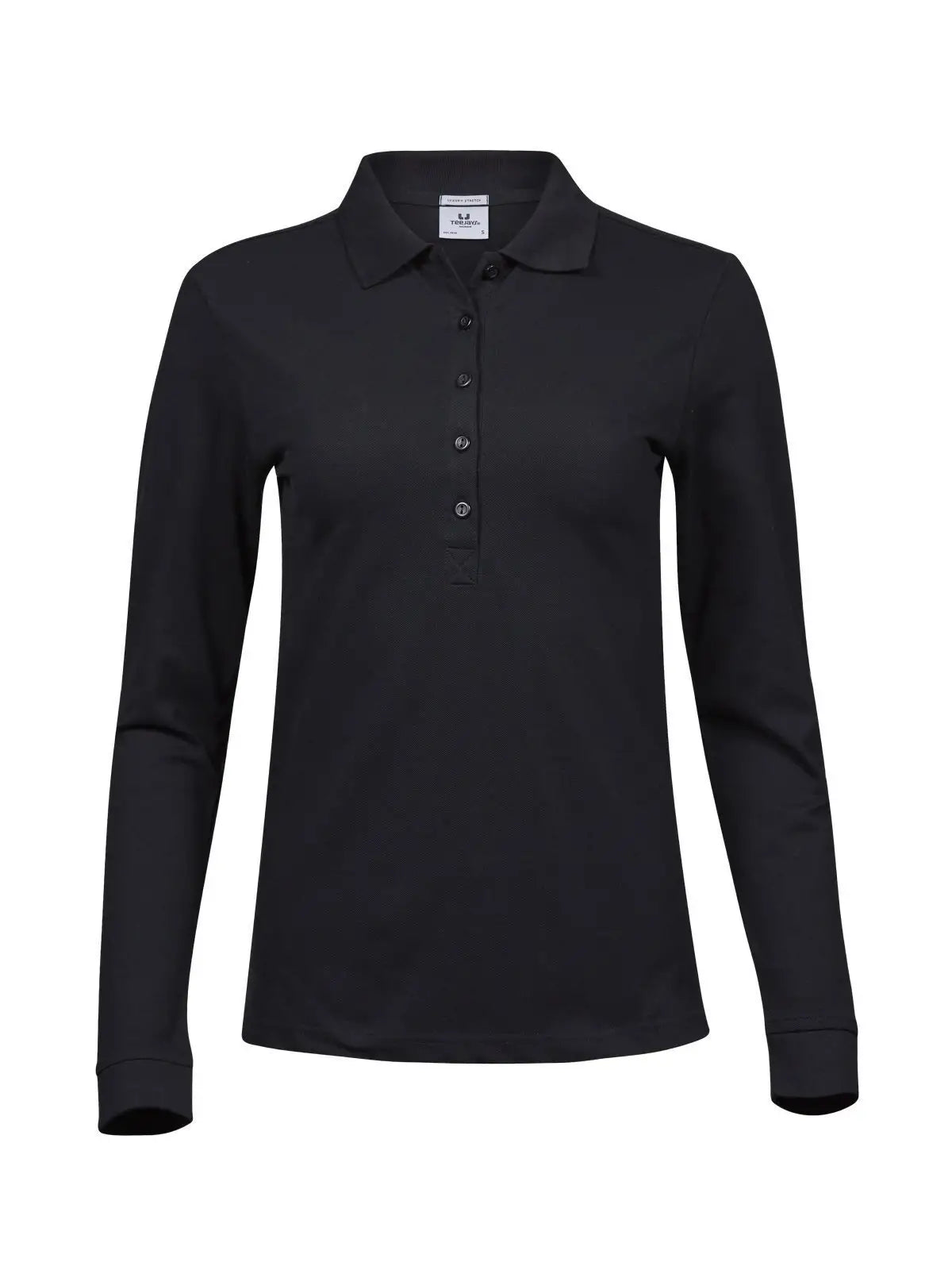 Ladies Luxury Stretch Long Sleeve Polo Donna – Piqué | Tee Jays - Nero