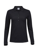 Ladies Luxury Stretch Long Sleeve Polo Donna – Piqué | Tee Jays - Nero