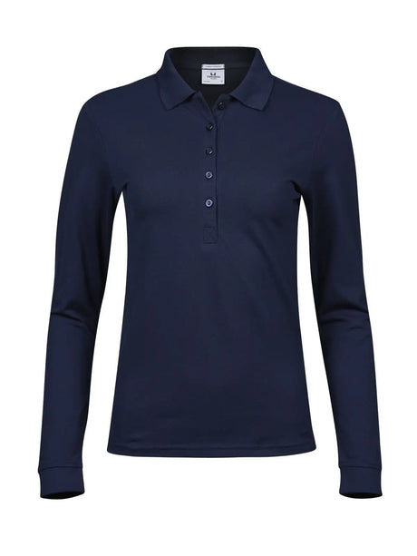 Ladies Luxury Stretch Long Sleeve Polo Donna – Piqué | Tee Jays - Blu