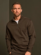 Felpa Ribbed Interlock Half Zip Uomo | Tee Jays